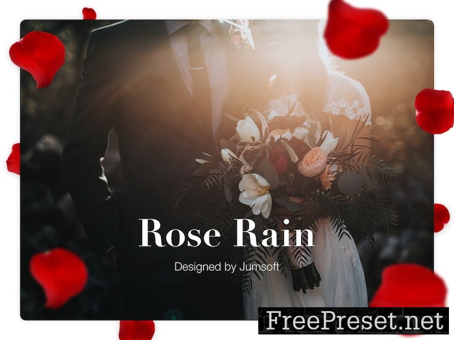 Rose Rain PowerPoint Template NBP8MG