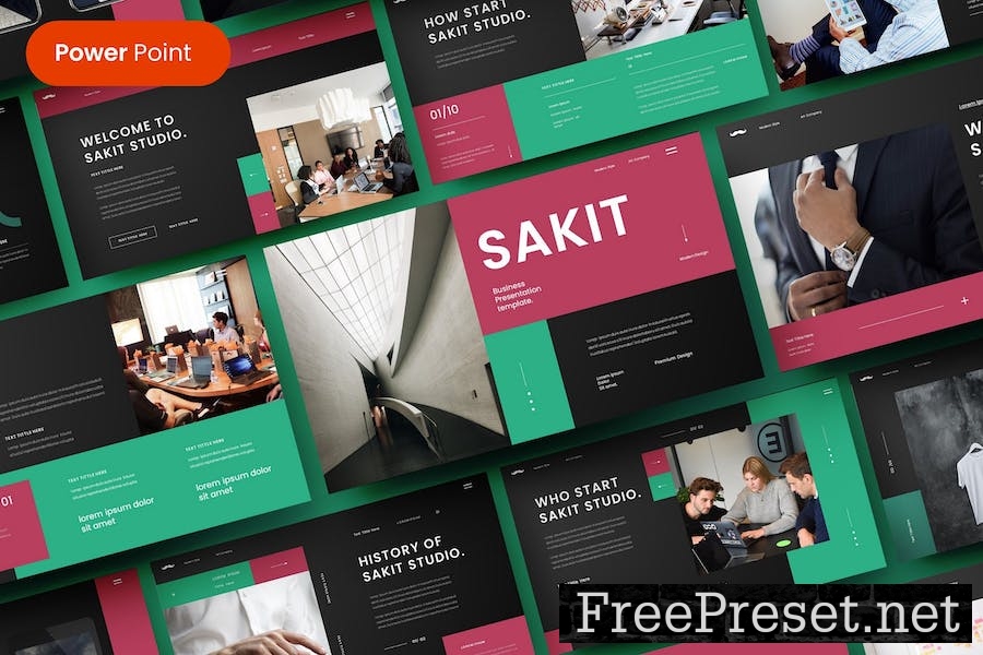 Sakit – Business PowerPoint Template 67W6T5F