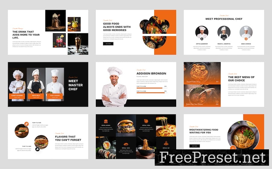 Samantha- Food & Beverages Google Slide Template