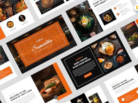 Samantha- Food & Beverages Google Slide Template