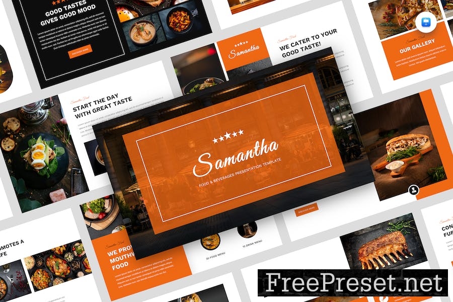 Samantha - Food & Beverages Keynote Template 4RF6XSW