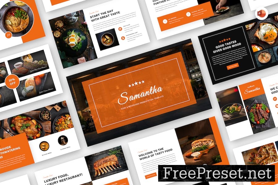 Samantha - Food & Beverages Powerpoint Template