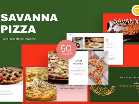 Savanna Pizza Food Google Slides Template YTXKS3S