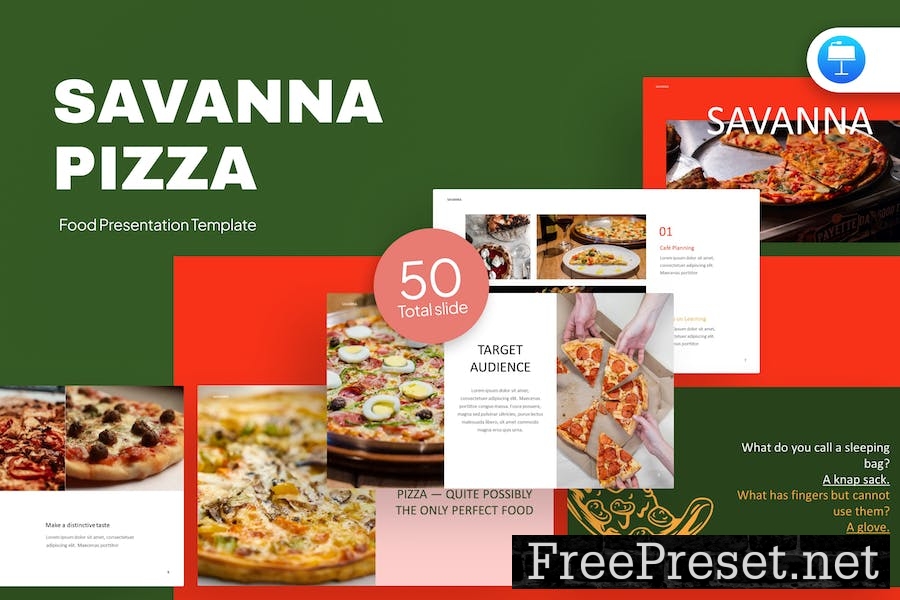 Savanna Pizza Food Keynote Template LQ3GBS4