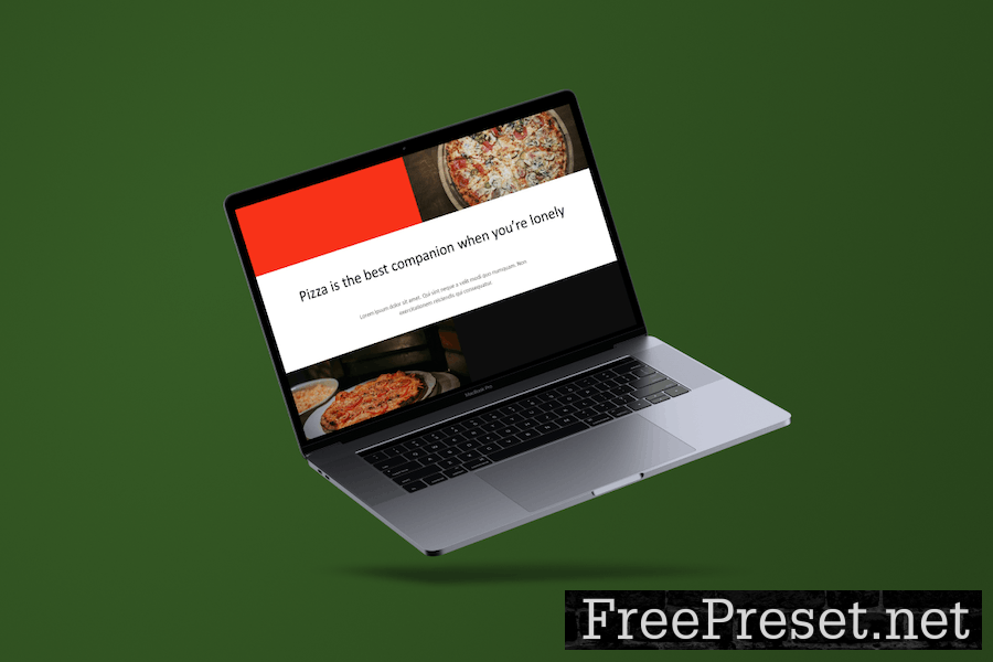 Savanna Pizza Food PowerPoint Template B2HMU79