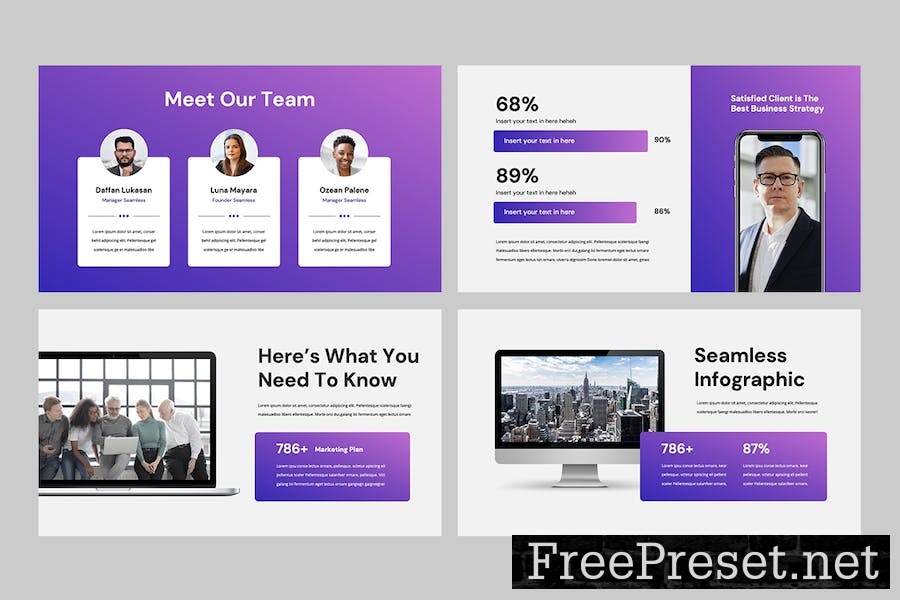 SEAMLESS - Business Powerpoint Template MMBW3QS