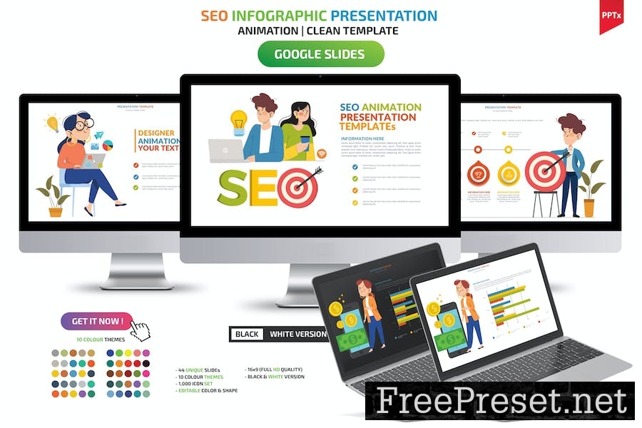 SEO Infographic Google Slides 7DMZH6B