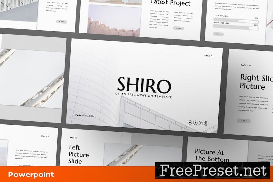 Shiro Powerpoint Presentation Template SW43CEU