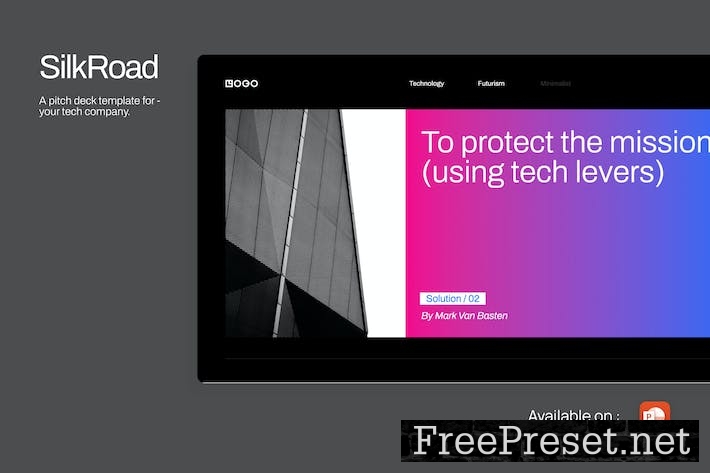 Silkroad Tech Pitch Deck Powerpoint R7DNXMQ