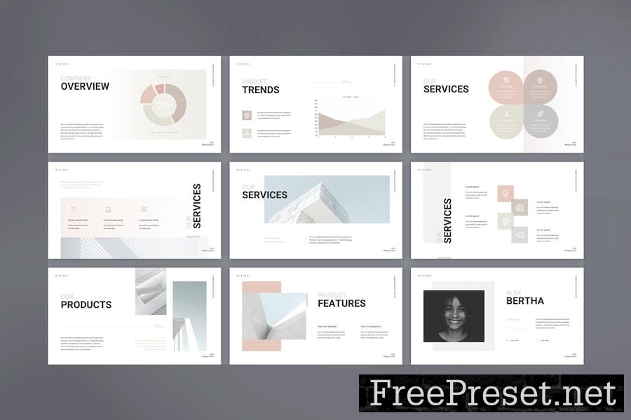 Simple Business Plan Google Slides Template EHN359S