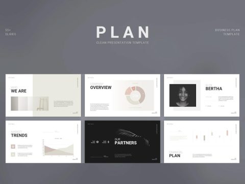 Simple Business Plan Google Slides Template EHN359S