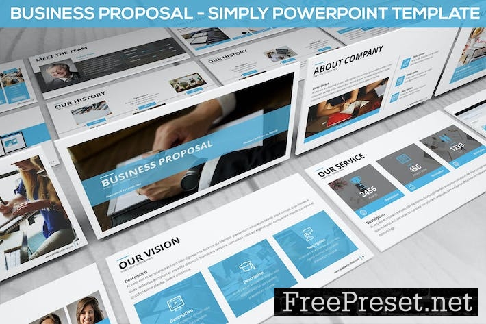 Simply Business Proposal - Powerpoint Template XRJZWC