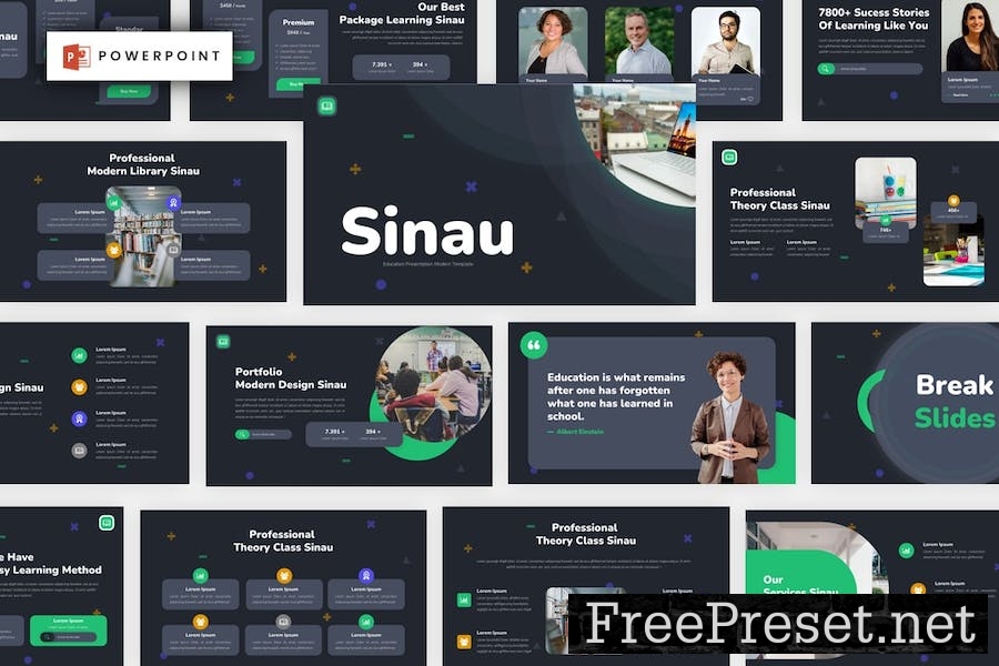 Sinau - Education Powerpoint Template DDADWG6