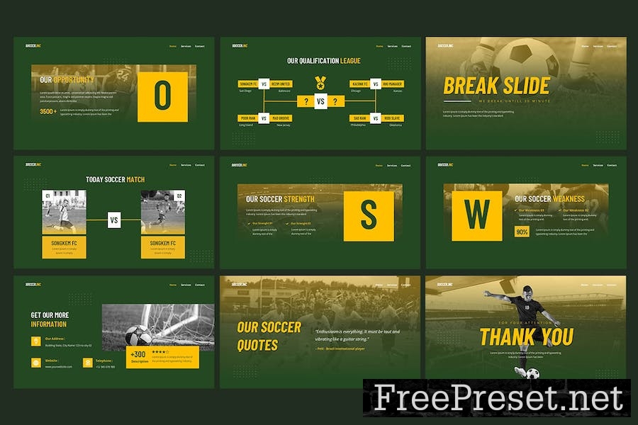 Soccer Match - Google Slide Template PUM9F5W