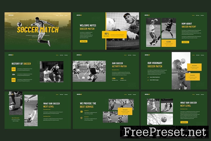 Soccer Match - Google Slide Template PUM9F5W