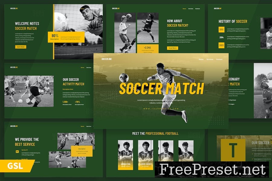 Soccer Match - Google Slide Template PUM9F5W