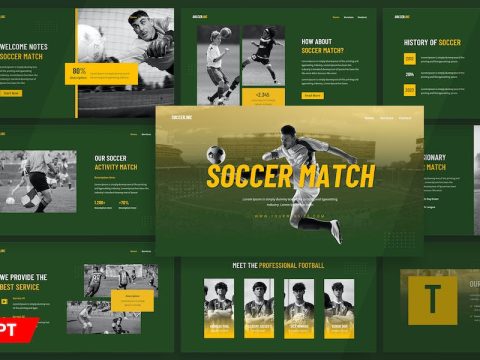 Soccer Match - Powerpoint Template RCCTBE6