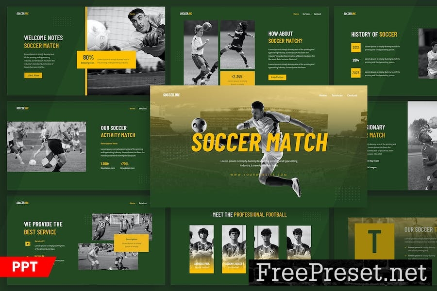 Soccer Match - Powerpoint Template RCCTBE6