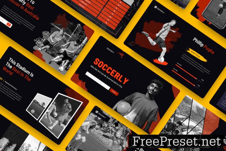 Soccerly - Football Google Slide Template L5XAJJ5