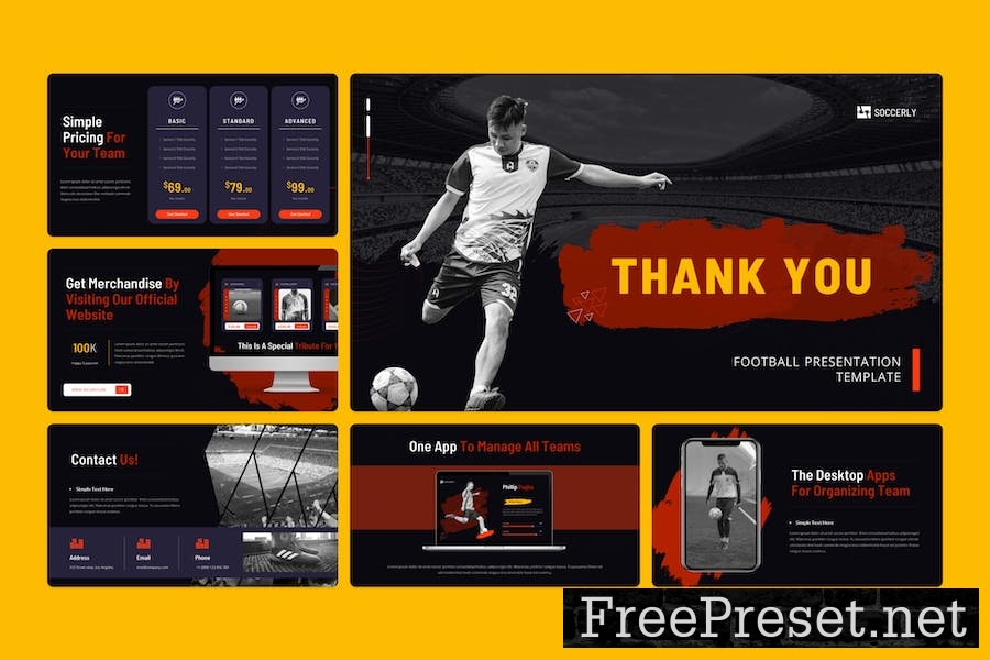 Soccerly - Football PowerPoint Template