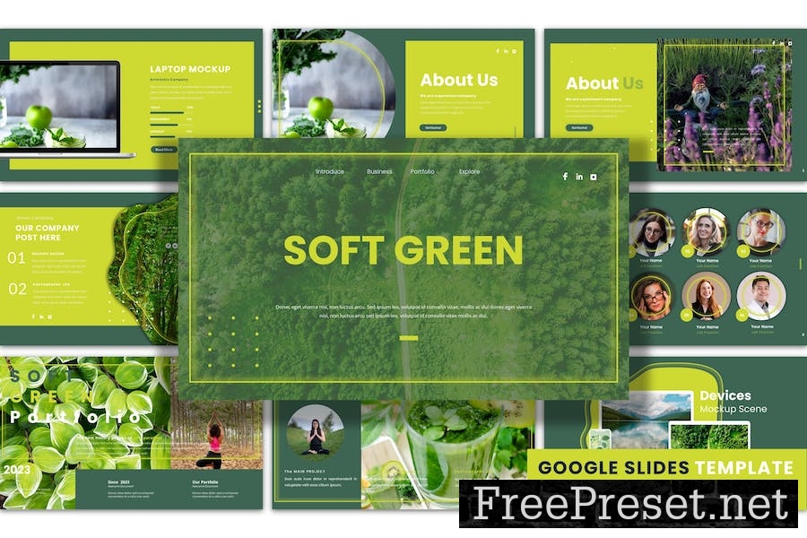 Soft Green - Google Slides Presentation Template L9QLLAA