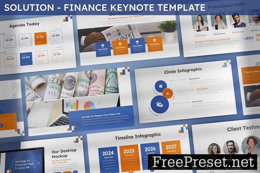 Solution - Finance Keynote Template KZ7VEFH