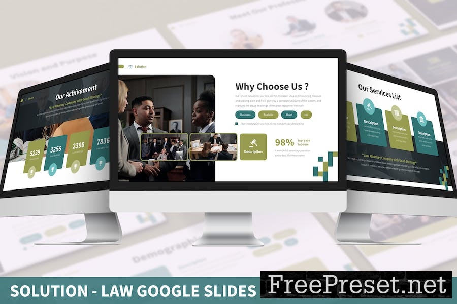 Solution - Law Google Slides Template CMK7MFG