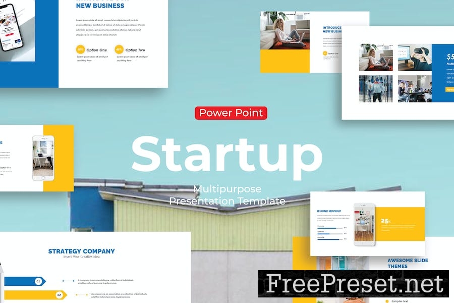 Startup - PowerPoint Template 9NACM28