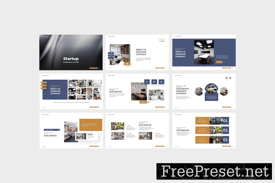 Startup Powerpoint Template TKGCX3X