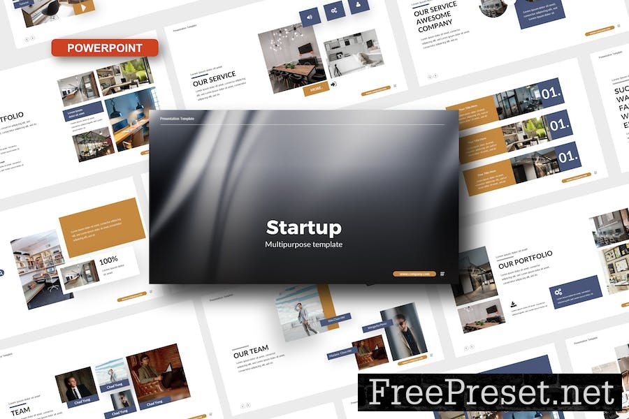 Startup Powerpoint Template TKGCX3X