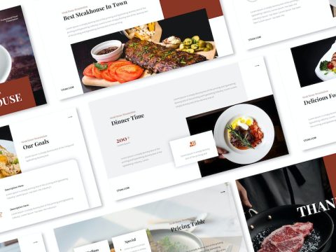 Steakhouse Google Slides Presentation Template D5XT5YT