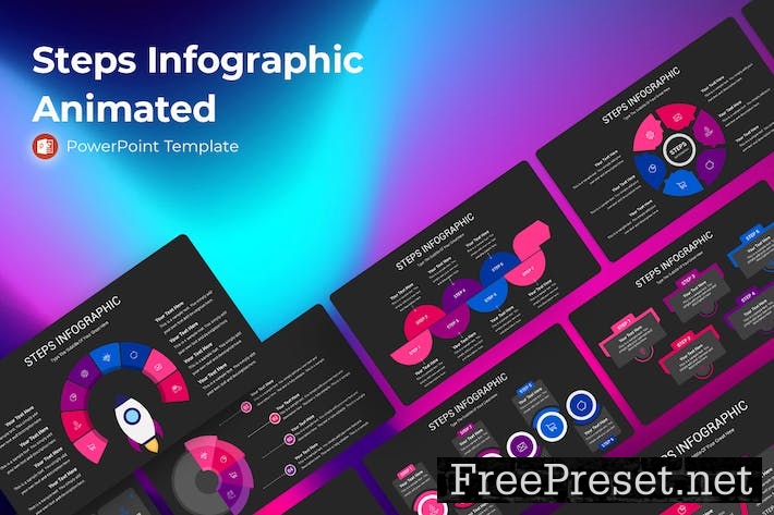 Steps Infographic Animated Powerpoint Presentation RTJ8EFK