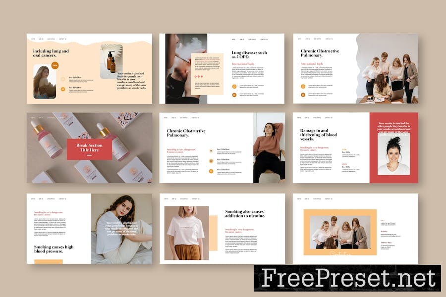 Stop Smoking Presentation Template HDCPRVC