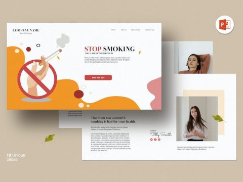 Stop Smoking Presentation Template HDCPRVC