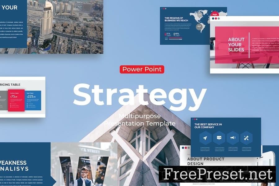 Strategy - PowerPoint Template 9ETGYUV