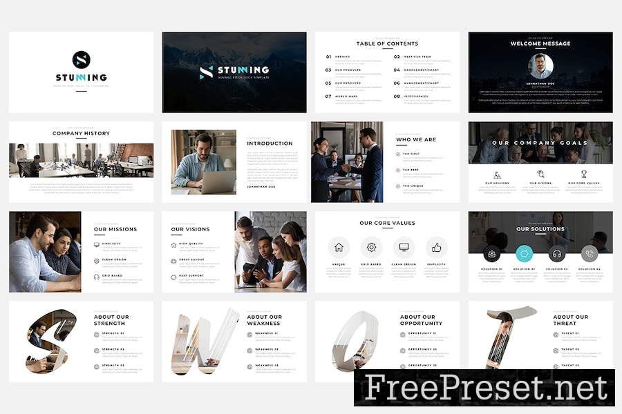 Stunning Pitch Deck Keynote Template