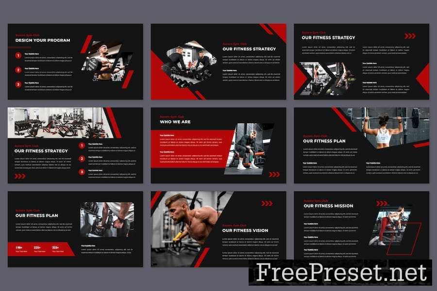 Suzoro - Gym & Fitness Google Slides Template AK8EJZV