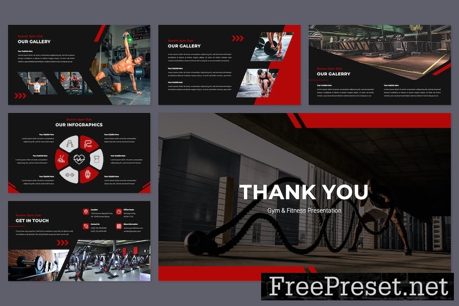 Suzoro - Gym & Fitness Google Slides Template AK8EJZV