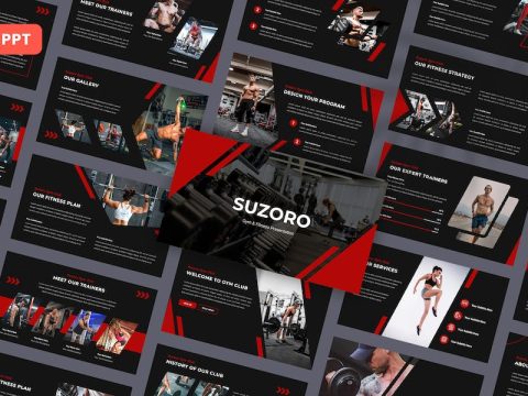 Suzoro - Gym & Fitness PowerPoint Template 477E7C3