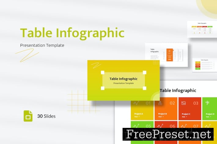 Table Infographic Presentation Google Slides A55H3ZA