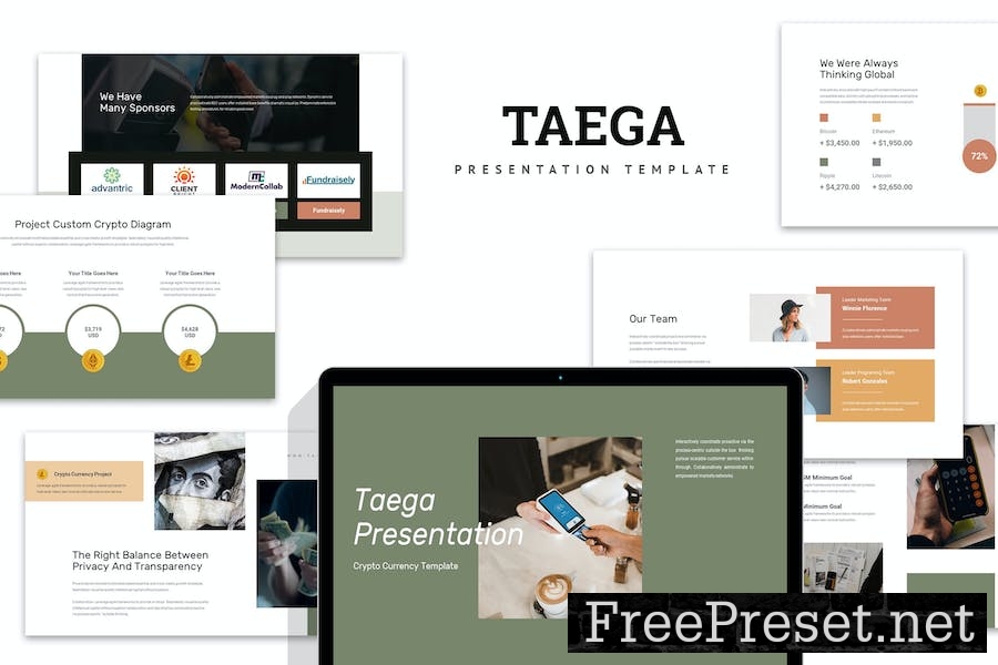 Taega : Crypto Currency Keynote Template