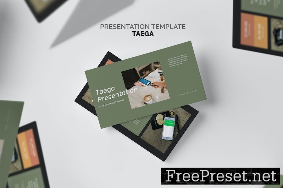 Taega : Crypto Currency Powerpoint Template GCDDBZT