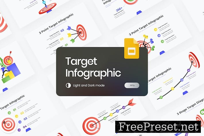 Target Infographic Gradient Google Slides Template