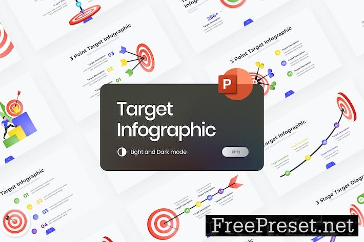 Target Infographic Gradient PowerPoint KQHKG6N