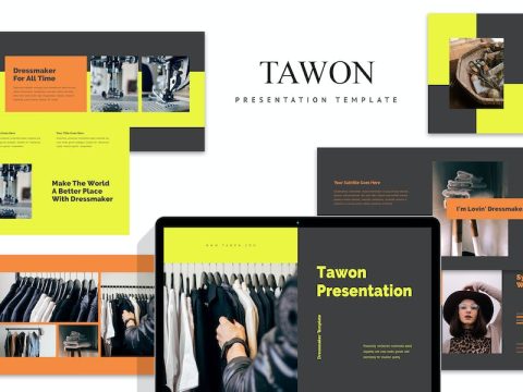 Tawon : Dressmaker Powerpoint Template KHRM46Y