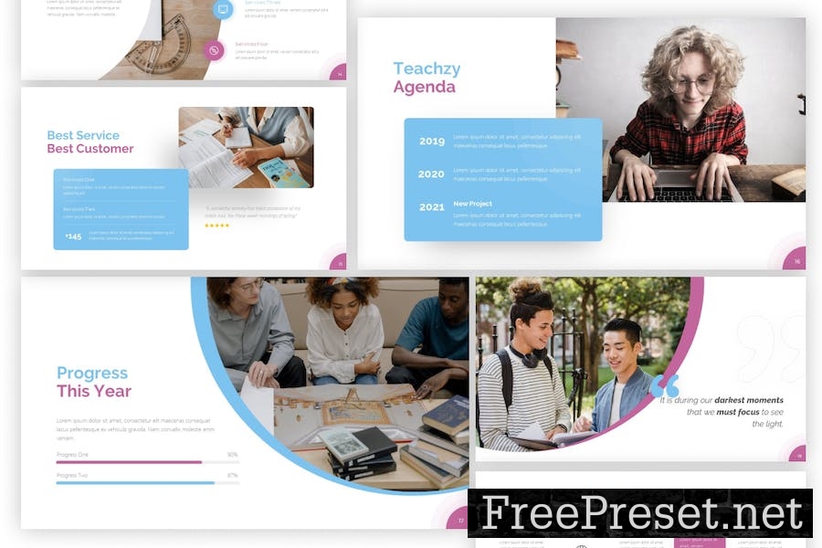 Teachzy Education PowerPoint Template U6AB7KP