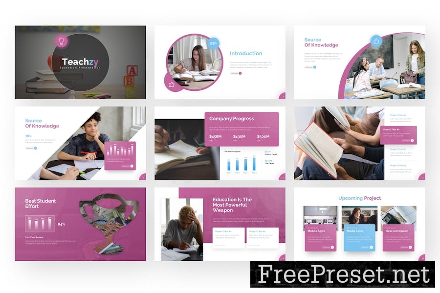 Teachzy Education PowerPoint Template U6AB7KP