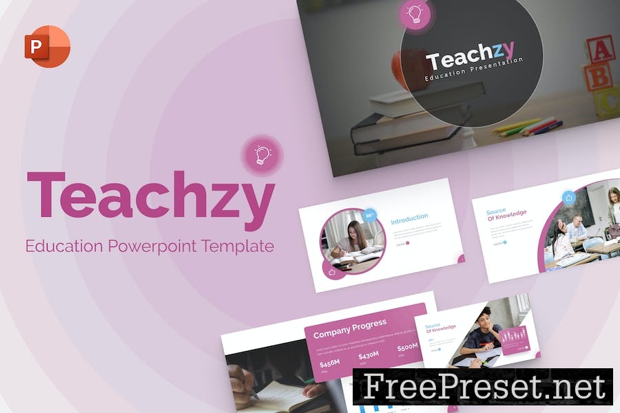 Teachzy Education PowerPoint Template U6AB7KP