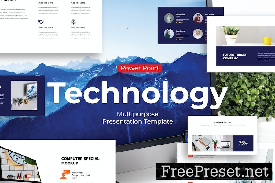 Technology - PowerPoint Template 3ZXRQMW