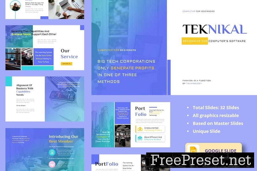 Teknikal – Technology and Business Google Slide